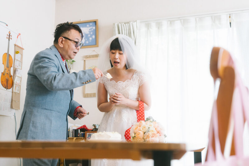 富山県射水市にあるシャトンで行った、ご実家で行う小さな結婚式のお写真。