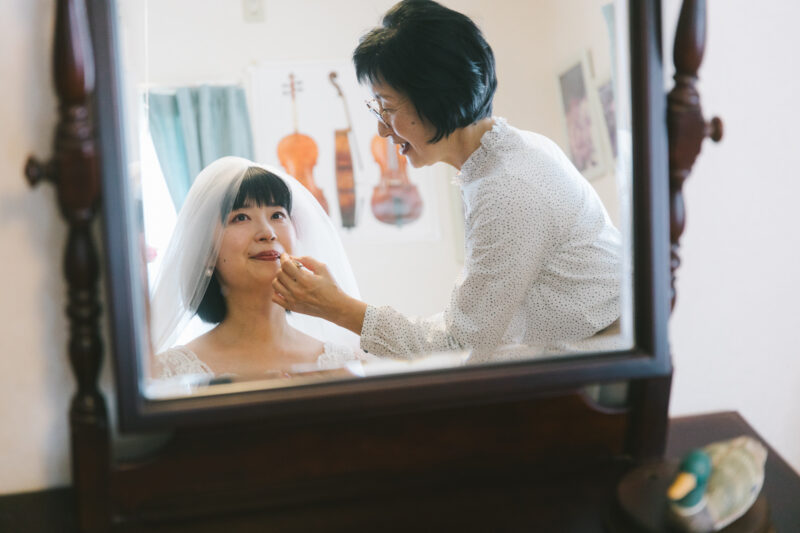 富山県射水市にあるシャトンで行った、ご実家で行う小さな結婚式のお写真。