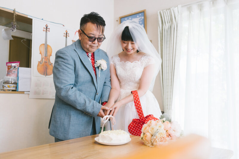 富山県射水市にあるウエディングフォトスタジオシャトンで実際に行った小さな結婚式のお写真