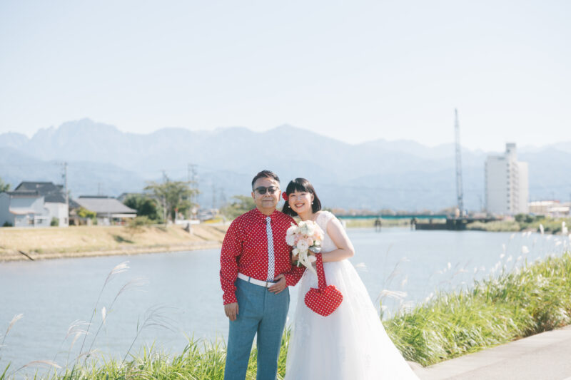 富山県射水市にあるウエディングフォトスタジオシャトンで実際に行った小さな結婚式のお写真