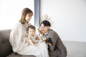 富山県射水市にあるウエディングフォトスタジオシャトンで行った親子で撮影するファミリーフォトウェディング