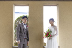 富山県射水市にあるウエディングフォトスタジオシャトンで行った新郎新婦のフォトウェディング