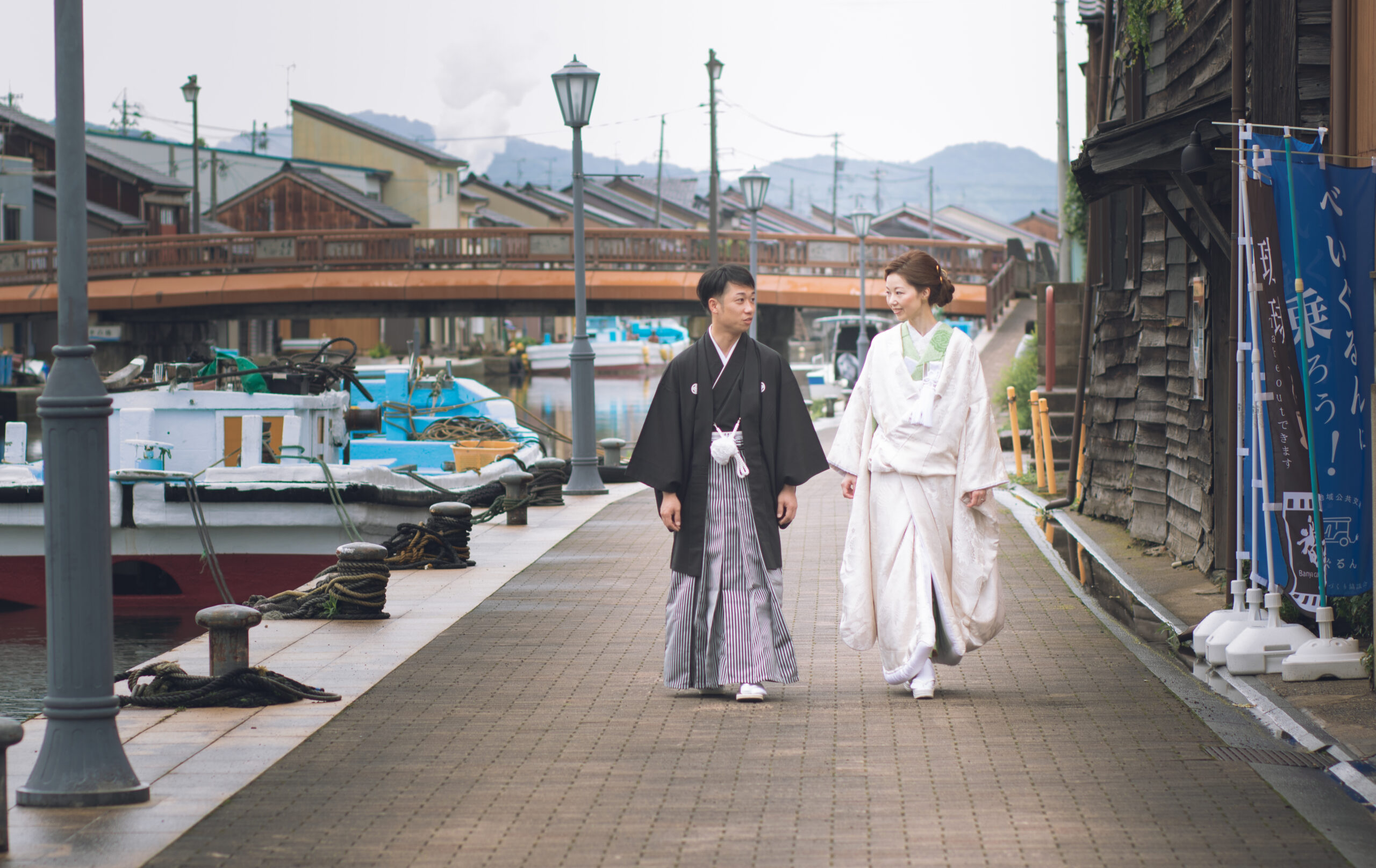 富山県射水市にあるウエディングフォトスタジオシャトンで行った新郎新婦のフォトウエディング