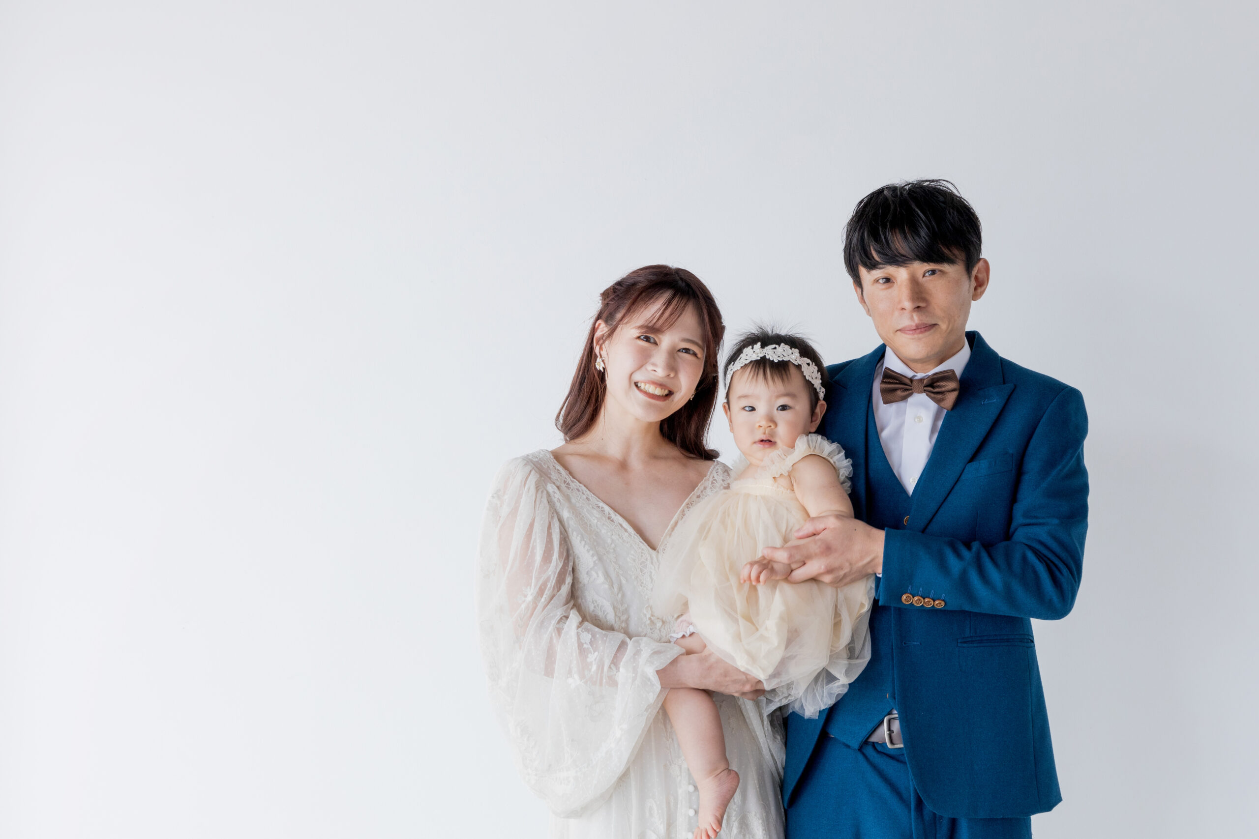 富山県射水市にあるウエディングフォトスタジオシャトンで行ったファミリーフォトウェディング