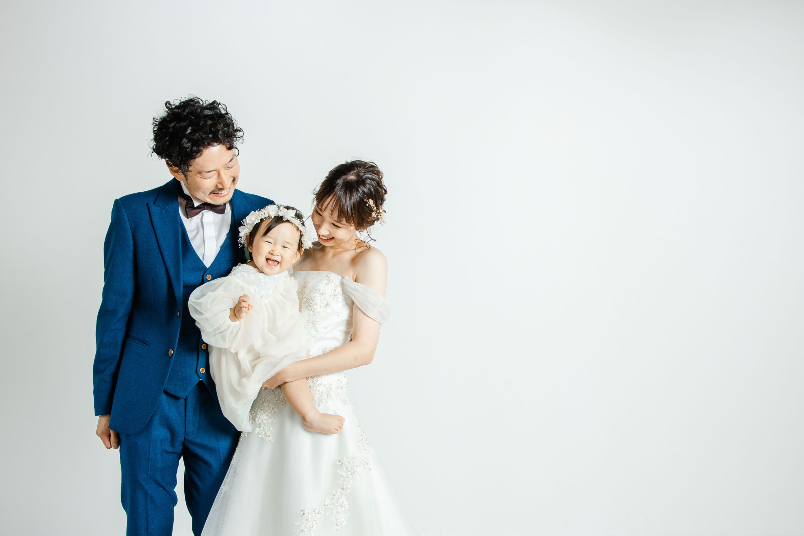 富山県射水市にあるウエディングフォトスタジオシャトンで行ったファミリーフォトウェディング