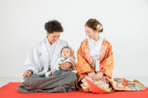 富山県射水市にあるウエディングフォトスタジオシャトンで行ったファミリーフォトウェディング