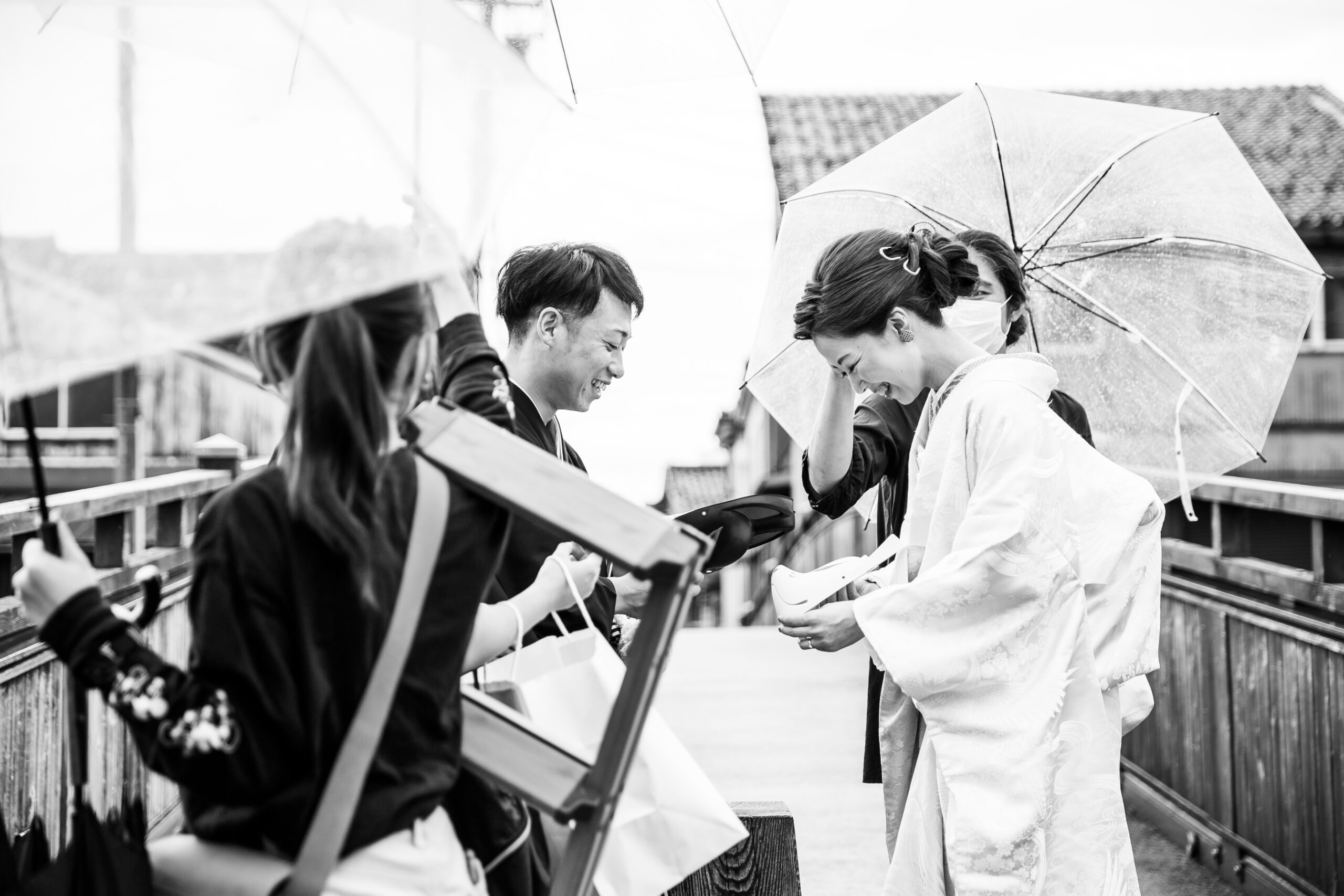 富山県射水市にあるウエディングフォトスタジオシャトンで行ったファミリー和装ロケーションフォトウェディング